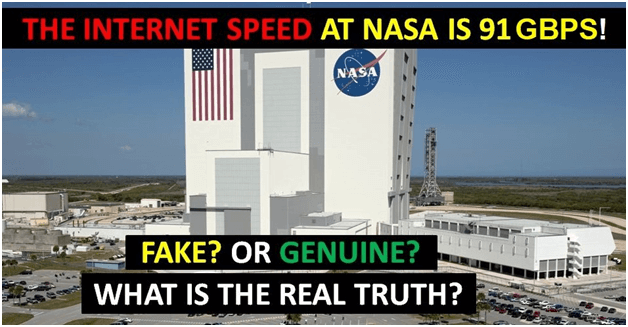 Is the Internet Speed at NASA is 91GBPS?
